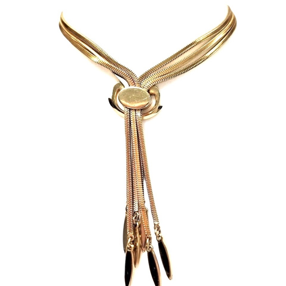 Monet Gold Necklace with Black Details
